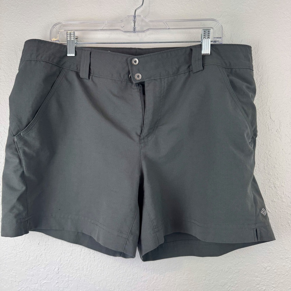 Columbia Womens Gray Hiking Shorts AL4566 Size 16 Outdoor Activewear Charcoal